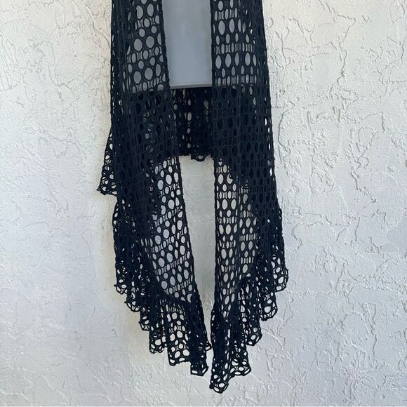 ALEXIS Sweater Cardigan Women XS Crotchet Open Knit Boho Festival Victorian - Picture 3 of 8